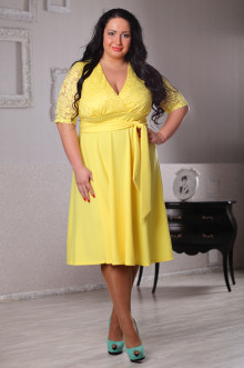 Платье 043601 ЛаТэ (Желтый)